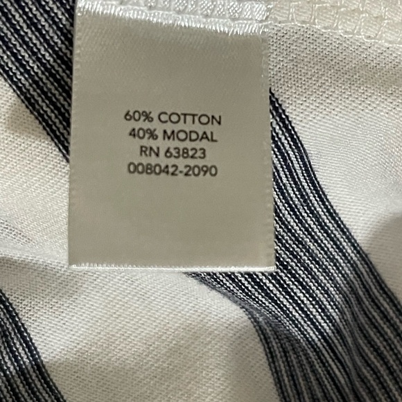 C. J.  Banks sz. 1X knit tunic in blue and white stripe   Long sleeves - Picture 11 of 12